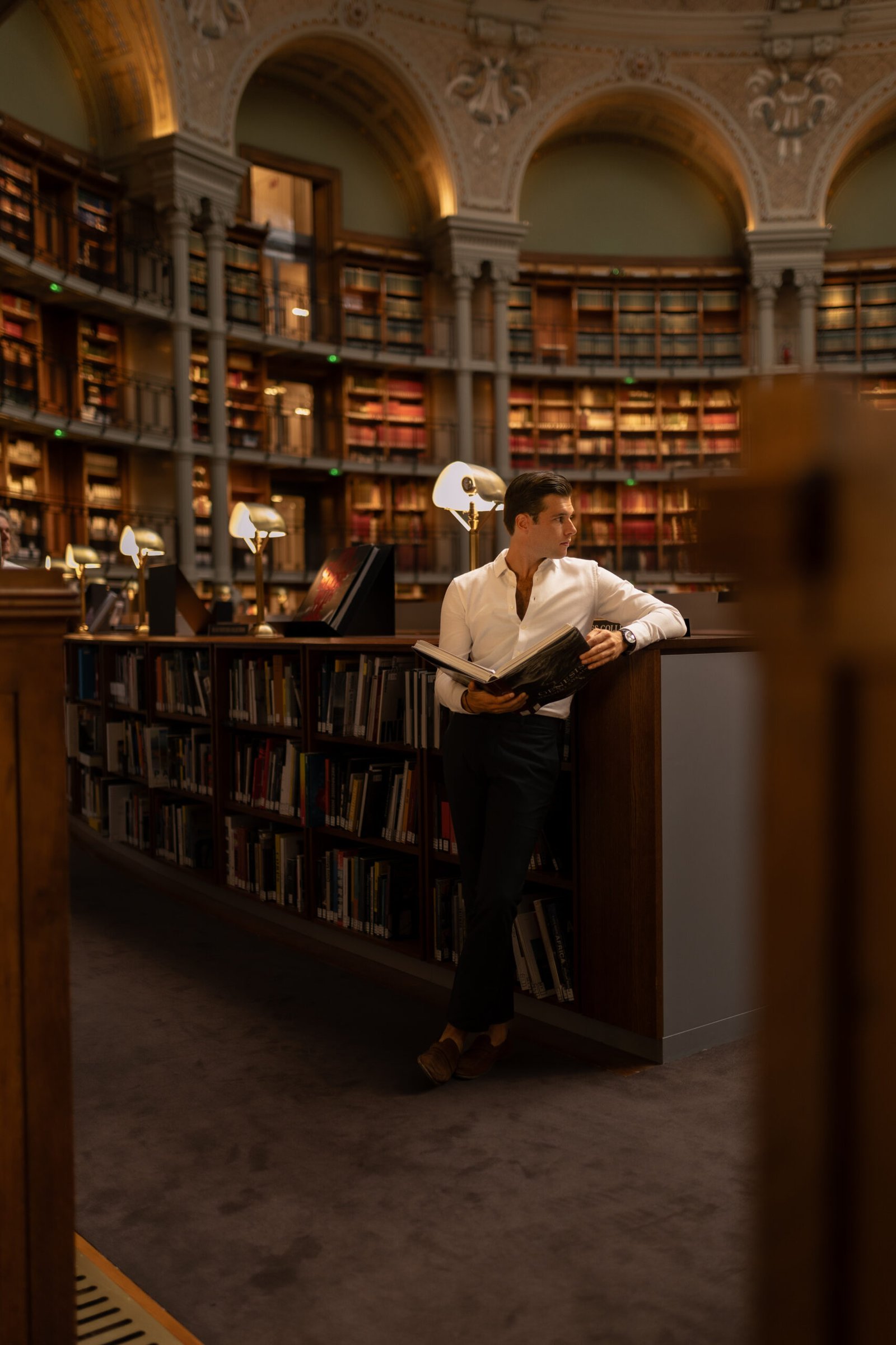 Portrait de Thomas à la Bibliothèque nationale de France site Richelieu à Paris
