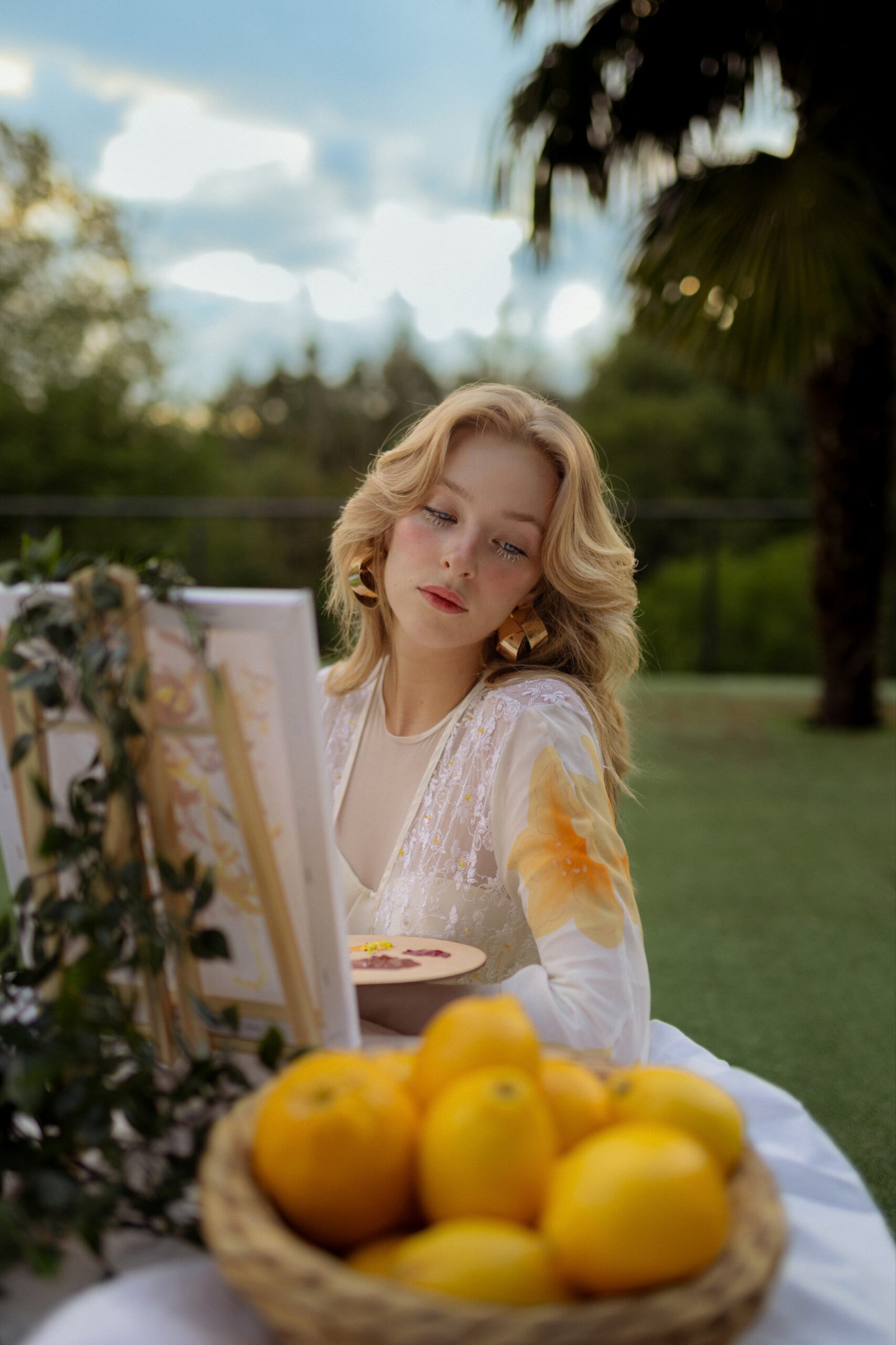 Portrait d’Ophélie lors d’un évènement photo dans une villa à Lyon
